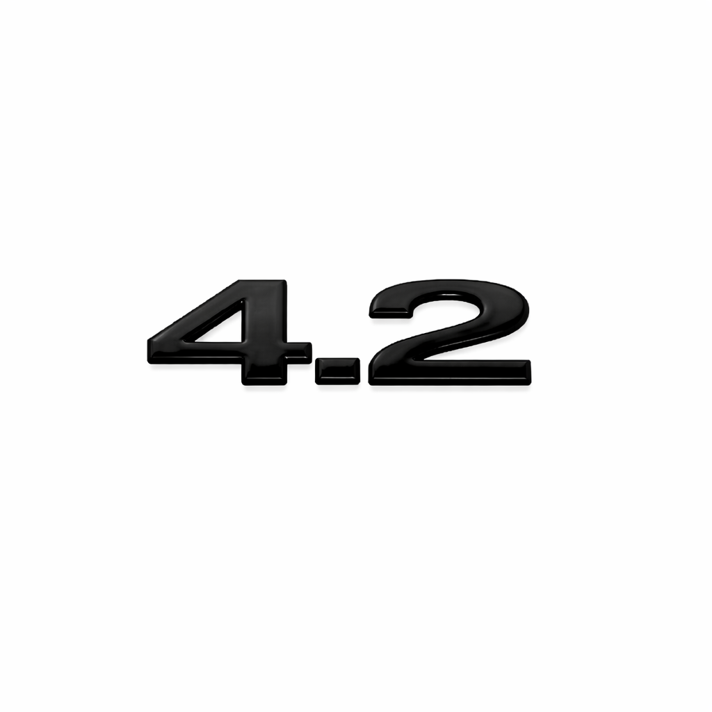 4.2 Siyah Bagaj Yazısı Audi Uyumlu