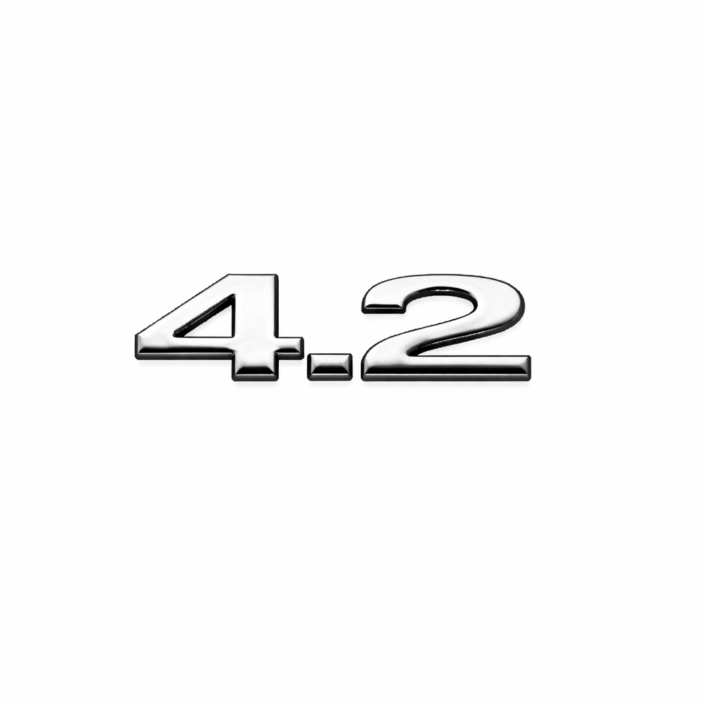 4.2 Audi 4.2 yazısı Krom Bagaj Yazısı Audi Uyumlu