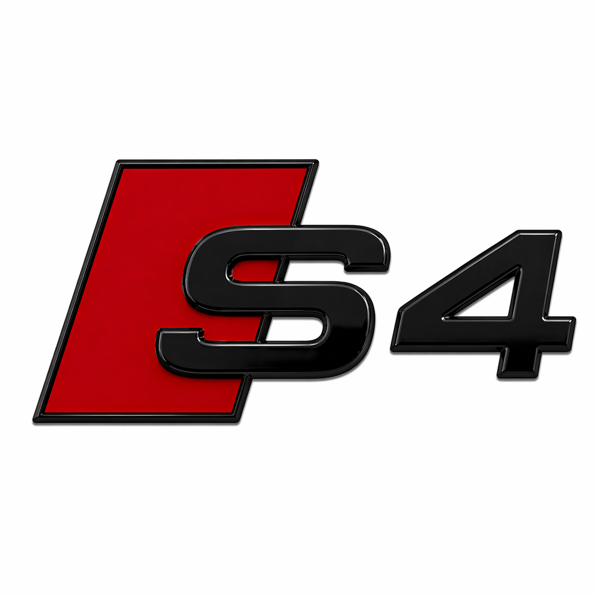 S4 Audi S4 yazısı Siyah Kırmızı Bagaj Yazısı Audi Uyumlu