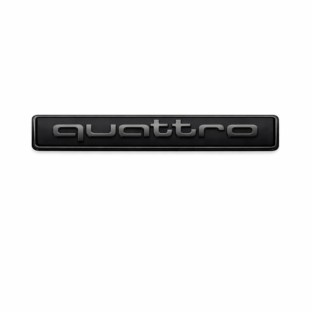 Quattro Siyah Bagaj Yazısı Audi Uyumlu