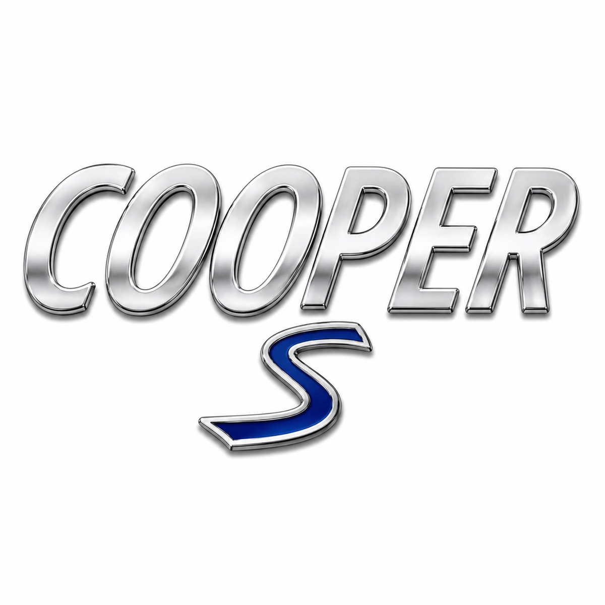 Cooper S Mini Cooper için Cooper S yazısı Krom Mavi Bagaj Yazısı Mi̇ni̇ Cooper Uyumlu