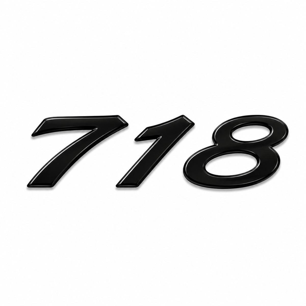 718 Siyah Bagaj Yazısı Porsche Uyumlu