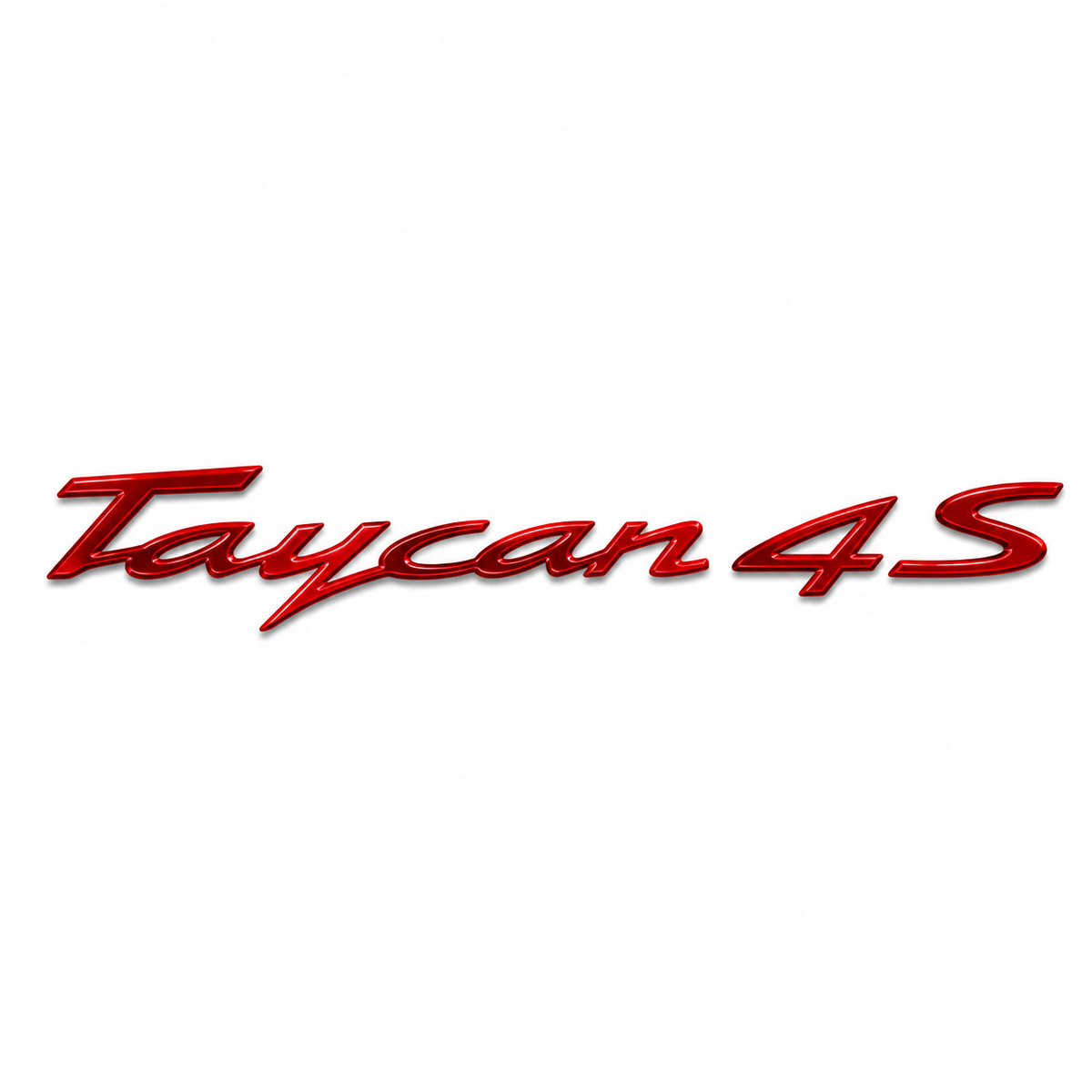 Taycan 4S Kırmızı Bagaj Yazısı Porsche Uyumlu