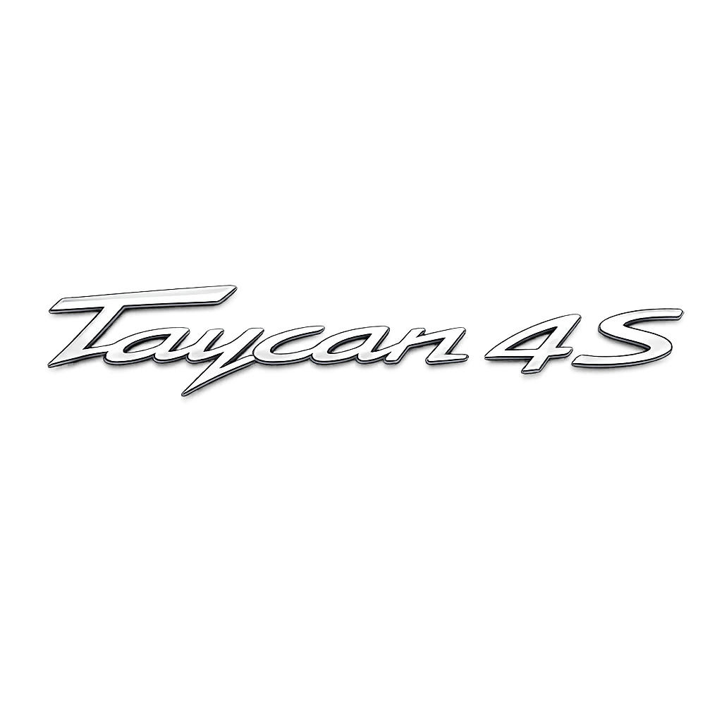 Taycan 4S Krom Bagaj Yazısı Porsche Uyumlu