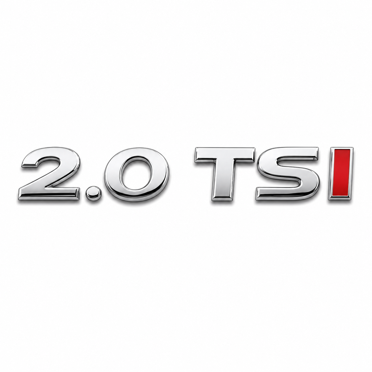 2.0 TSI TSI ifadesindeki I harfi kırmızı renktedir. Kırmızı Bagaj Yazısı Volkswagen Uyumlu