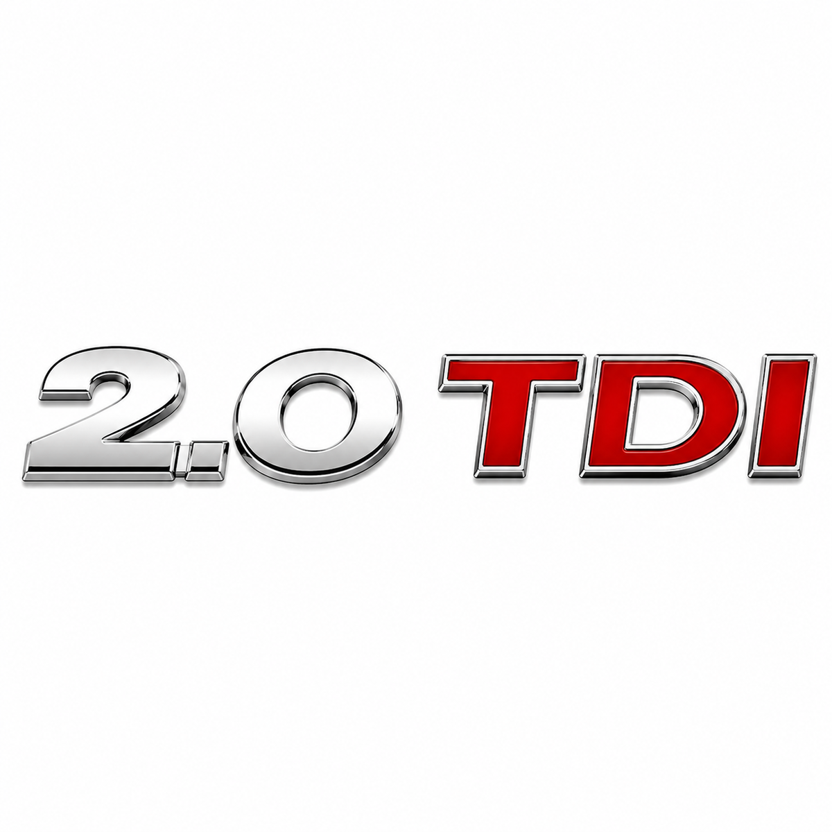 2.0 TDI Stok adında 2016-2020 bilgisi yer almaktadır. Kırmızı Bagaj Yazısı Volkswagen Uyumlu
