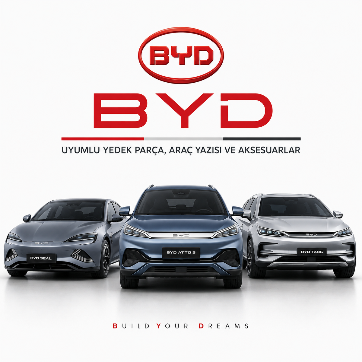 BYD Uyumlu Yedek Parça, Araç Yazısı ve Aksesuarlar