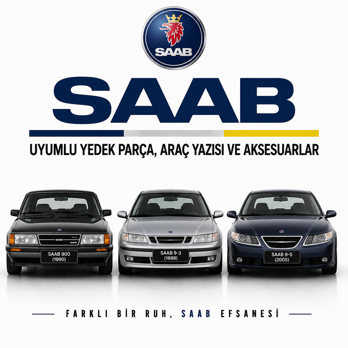 Saab Uyumlu Yedek Parça, Araç Yazısı ve Aksesuarlar