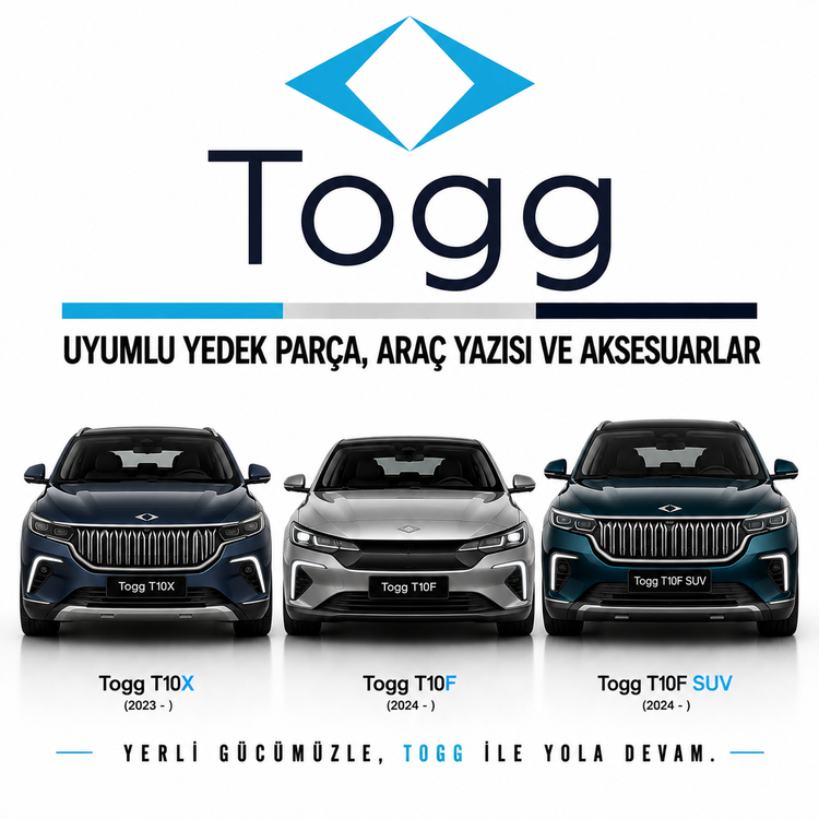 TOGG Uyumlu Yedek Parça, Araç Yazısı ve Aksesuarlar