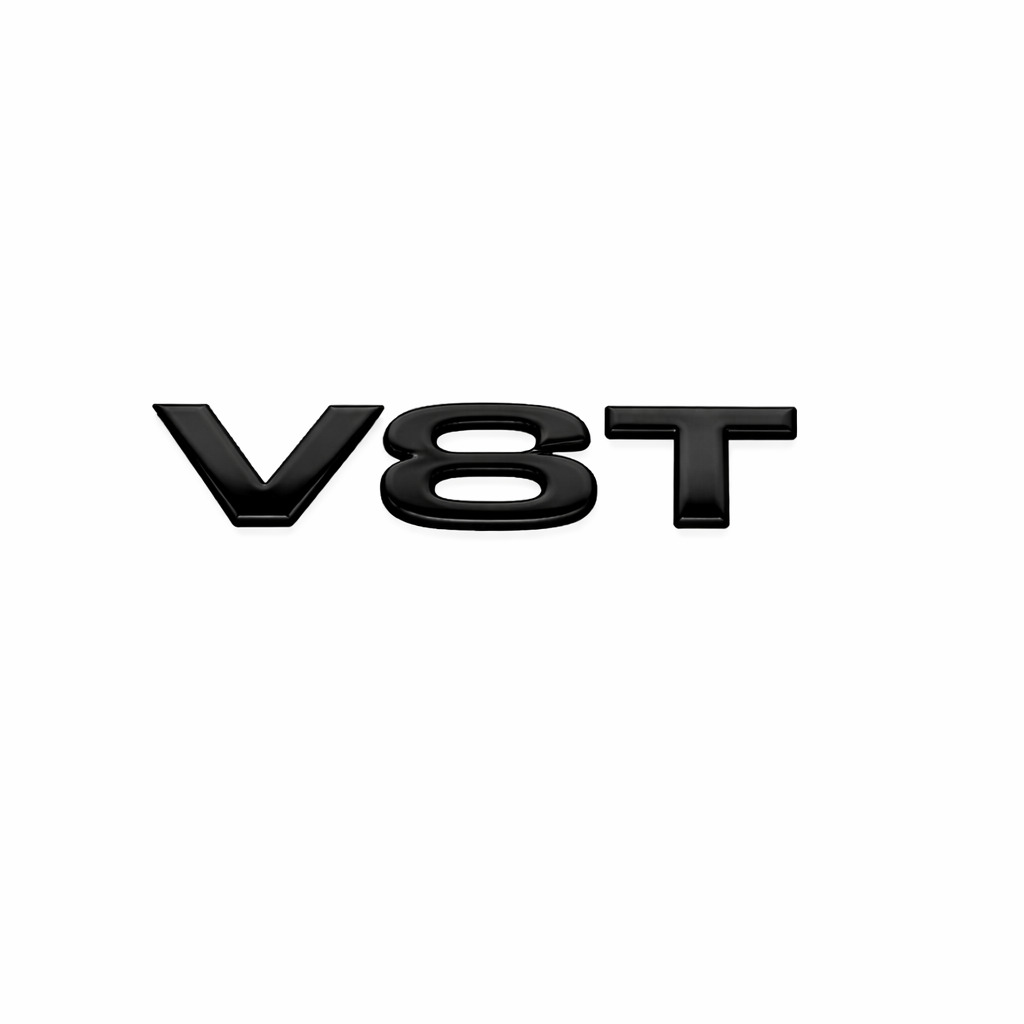 V8T Siyah Bagaj Yazısı Audi Uyumlu