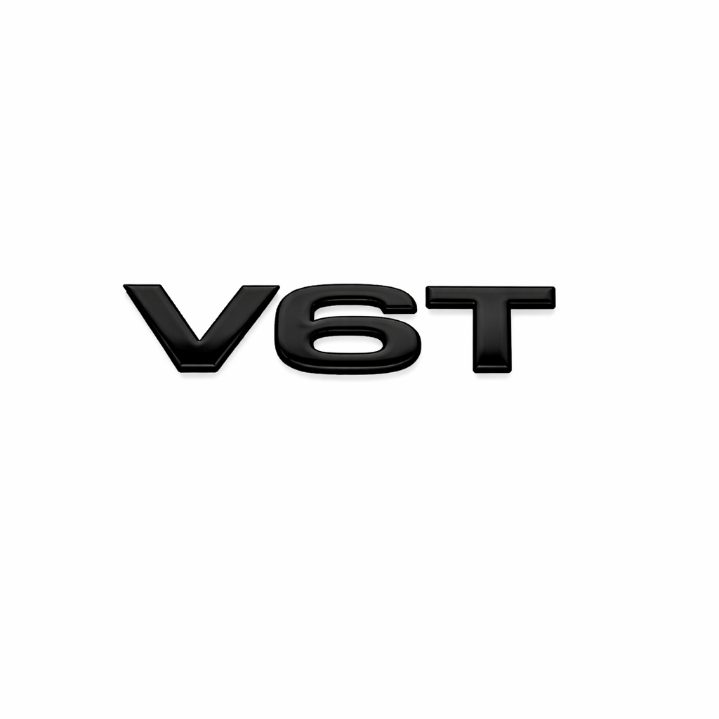V6T Siyah Bagaj Yazısı Audi Uyumlu