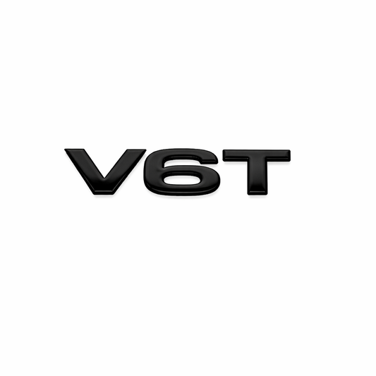 V6T Siyah Bagaj Yazısı Audi Uyumlu
