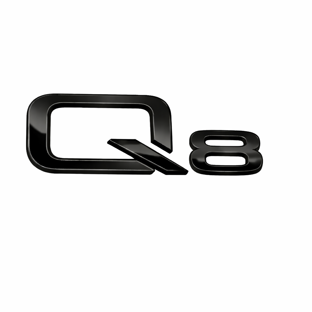 Q8 36-120 mm Siyah Bagaj Yazısı Audi Uyumlu