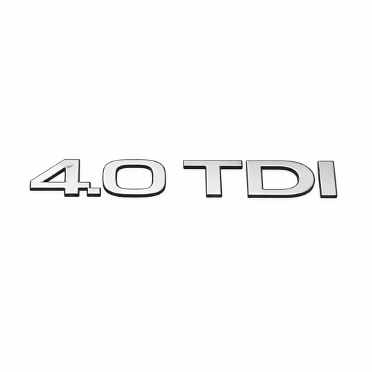 4.0 TDI Audi markalı, krom renkli yazı. Ölçü: 145x20 mm. Krom Bagaj Yazısı Audi Uyumlu