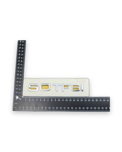 50 TFSI Ölçü: 147x20 mm Krom Bagaj Yazısı Audi Uyumlu