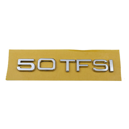 50 TFSI Ölçü: 147x20 mm Krom Bagaj Yazısı Audi Uyumlu