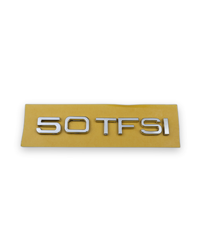 50 TFSI Ölçü: 147x20 mm Krom Bagaj Yazısı Audi Uyumlu