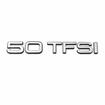 50 TFSI Ölçü: 147x20 mm Krom Bagaj Yazısı Audi Uyumlu