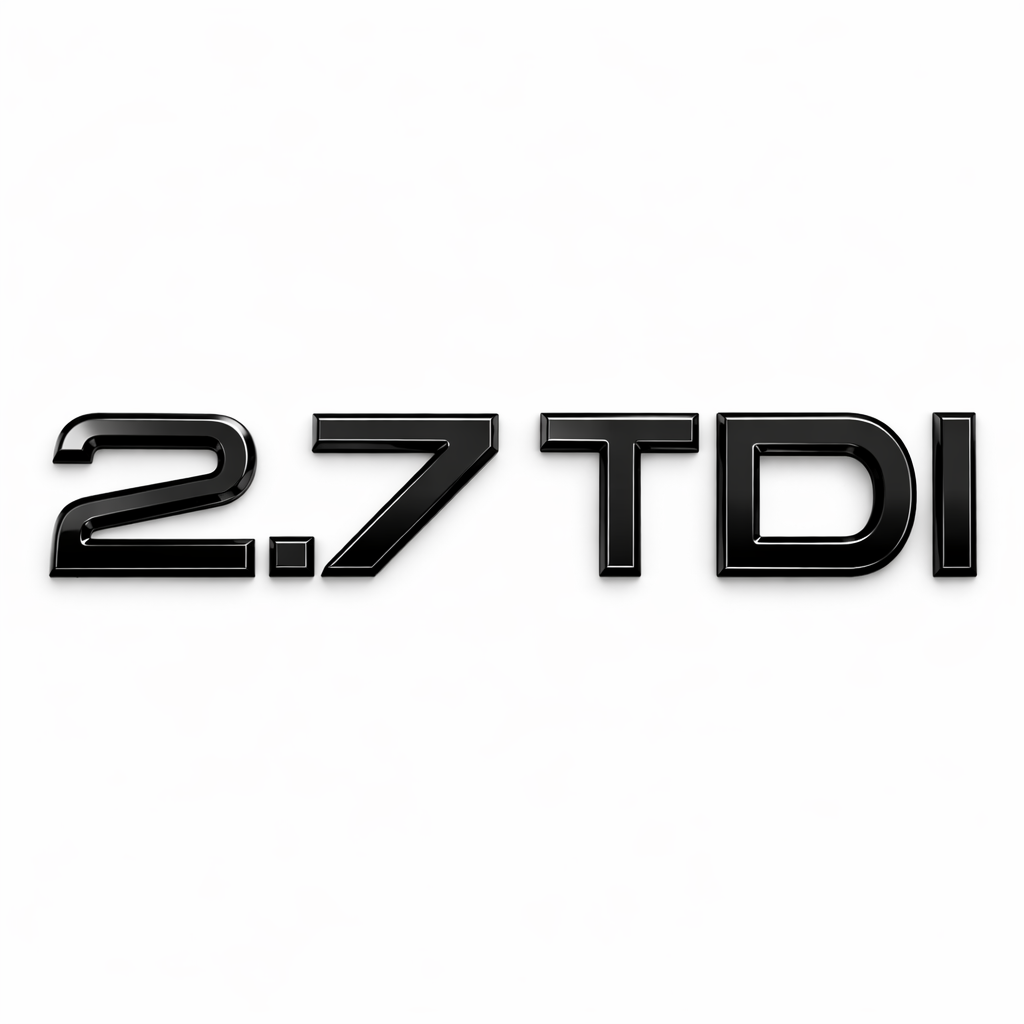 2.7T Siyah Bagaj Yazısı Audi Uyumlu