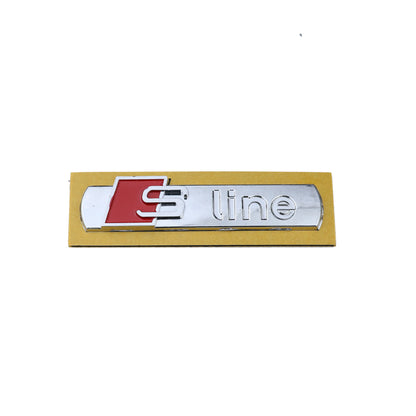 S Line Krom Kırmızı Bagaj Yazısı Audi Uyumlu