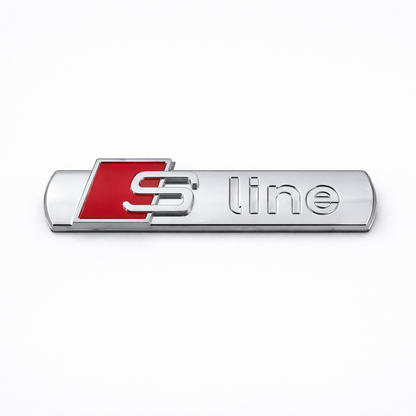 S Line Krom Kırmızı Bagaj Yazısı Audi Uyumlu
