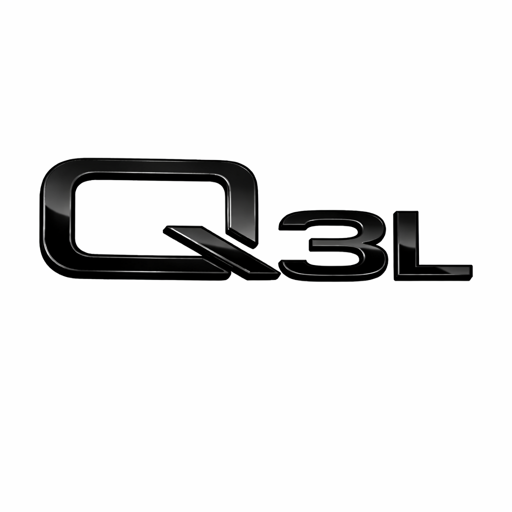Q3L Ölçü: 155x40 mm Siyah Bagaj Yazısı Audi Uyumlu