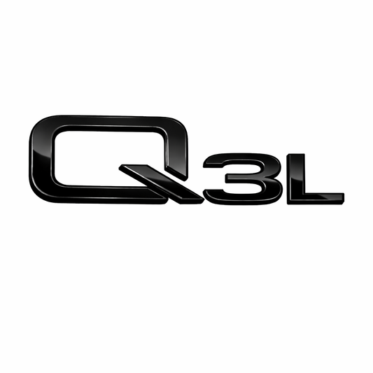 Q3L Ölçü: 155x40 mm Siyah Bagaj Yazısı Audi Uyumlu
