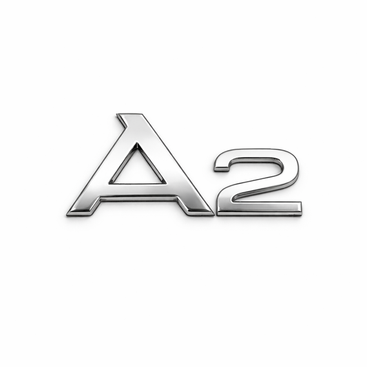 A2 90x35 ölçü Krom Bagaj Yazısı Audi Uyumlu