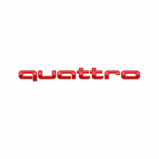 Quattro Kırmızı Bagaj Yazısı Audi Uyumlu