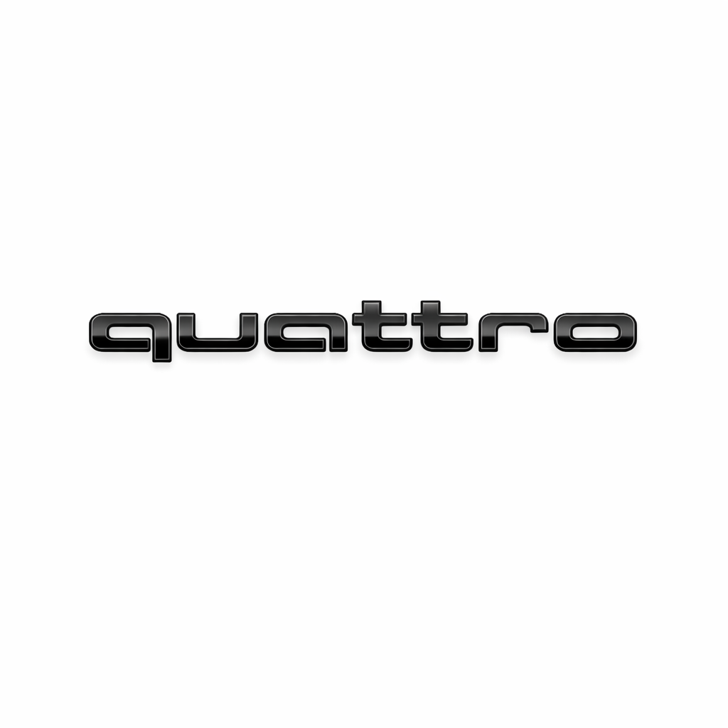 Quattro Siyah Bagaj Yazısı Audi Uyumlu
