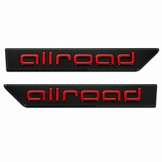 allroad Çamurluk R-L Kırmızı Bagaj Yazısı Audi Uyumlu