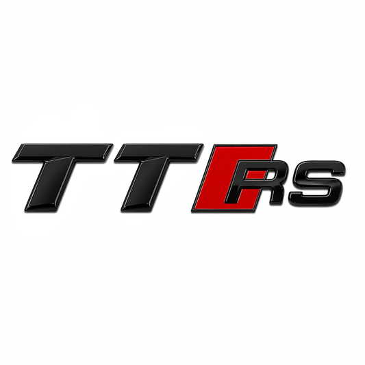 TT RS İtalik yazı Siyah Bagaj Yazısı Audi Uyumlu