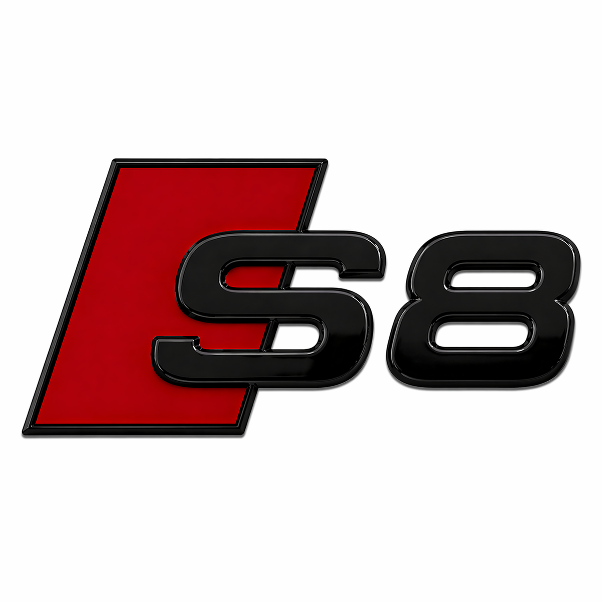 S8 Siyah Kırmızı Bagaj Yazısı Audi Uyumlu