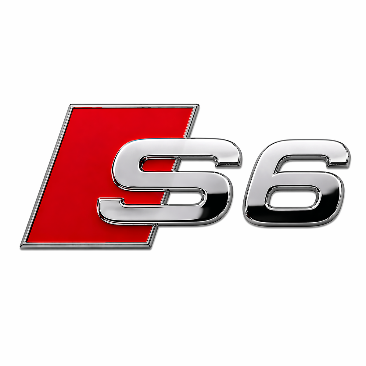 S6 Krom Kırmızı Bagaj Yazısı Audi Uyumlu