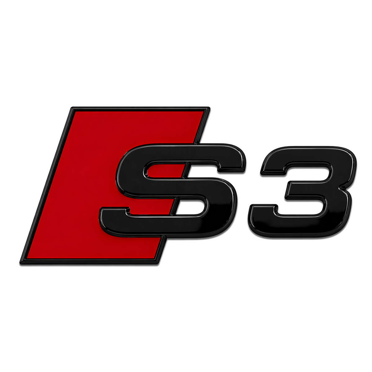 S3 Siyah Kırmızı Bagaj Yazısı Audi Uyumlu