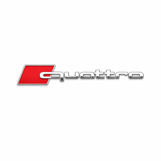 Quattro Büyük Krom Kırmızı Bagaj Yazısı Audi Uyumlu