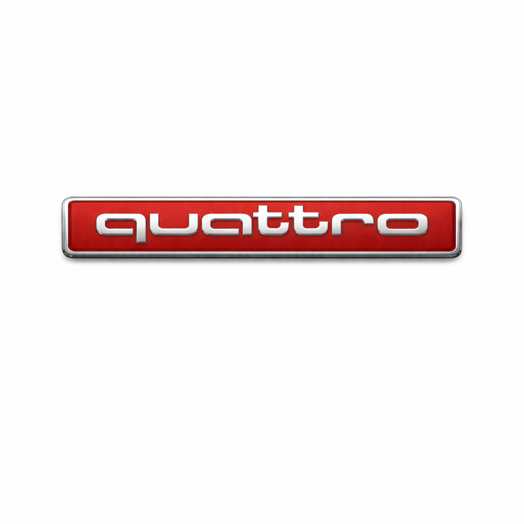 Quattro Krom Kırmızı Bagaj Yazısı Audi Uyumlu