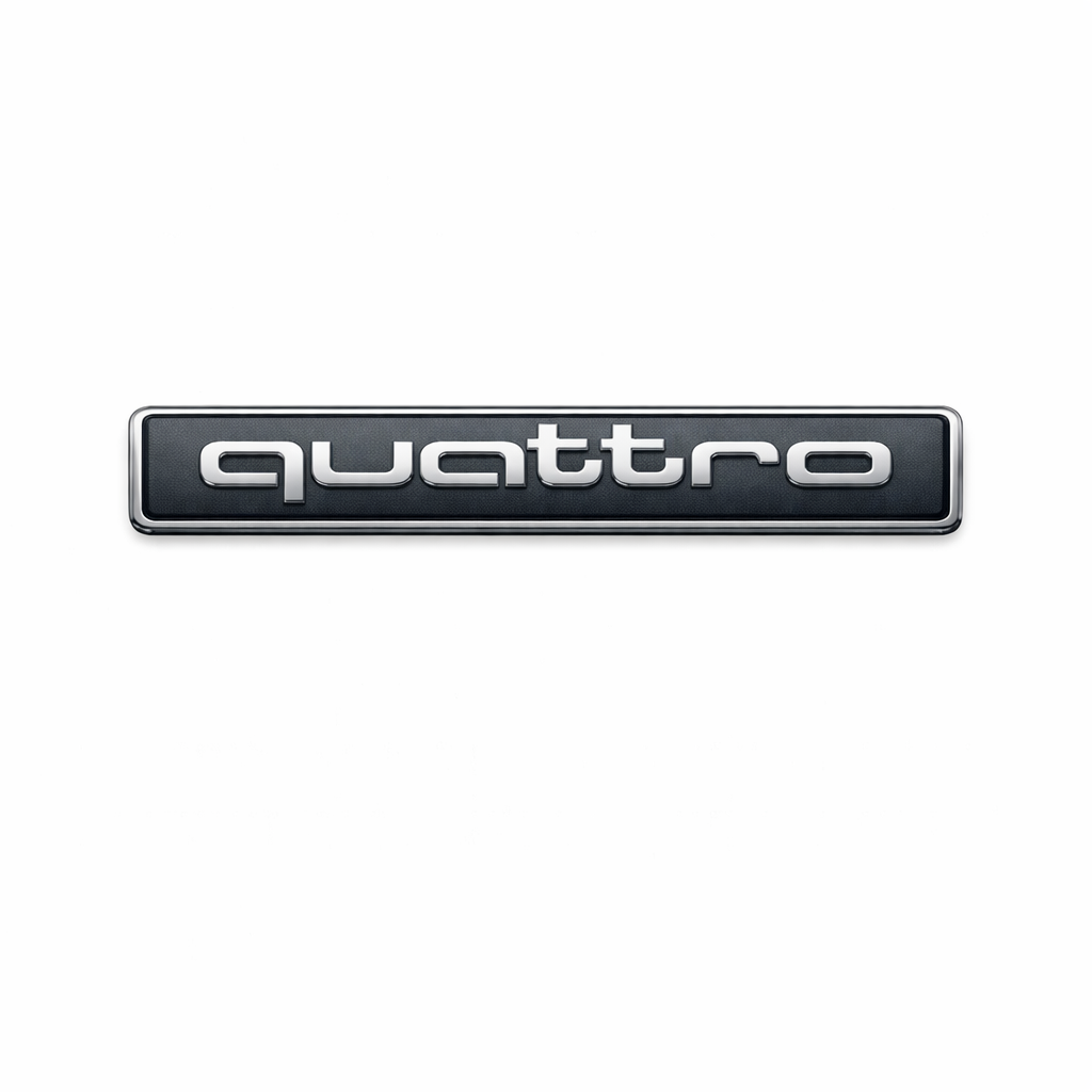Quattro Audi Quattro yazısı Siyah Krom Bagaj Yazısı Audi Uyumlu