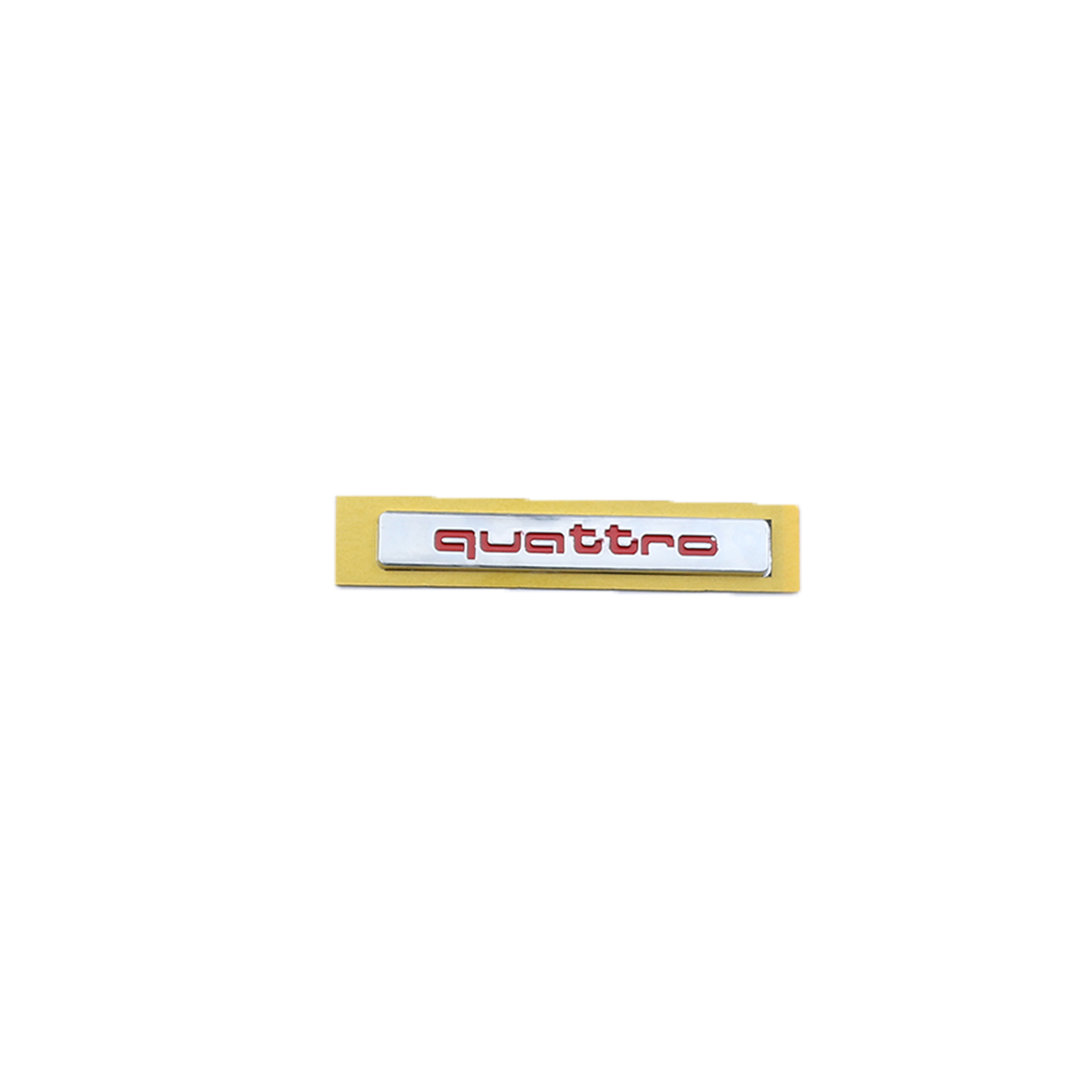 Quattro Audi Quattro bagaj yazısı, 100 x 15 ölçüsünde. Krom Kırmızı Bagaj Yazısı Audi Uyumlu