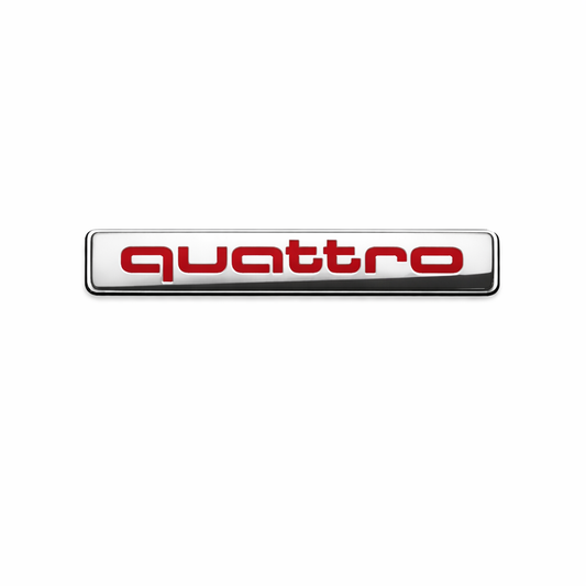 Quattro Küçük boyutlu varyant Krom Kırmızı Bagaj Yazısı Audi Uyumlu