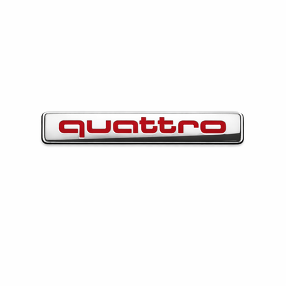 Quattro Audi Quattro bagaj yazısı, 100 x 15 ölçüsünde. Krom Kırmızı Bagaj Yazısı Audi Uyumlu