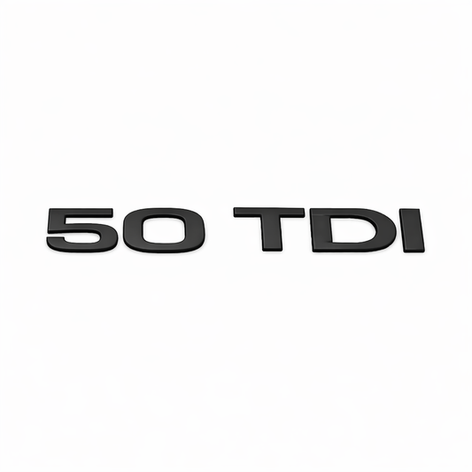 50 TDI Siyah Bagaj Yazısı Audi Uyumlu