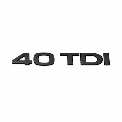 40 TDI Siyah Bagaj Yazısı Audi Uyumlu