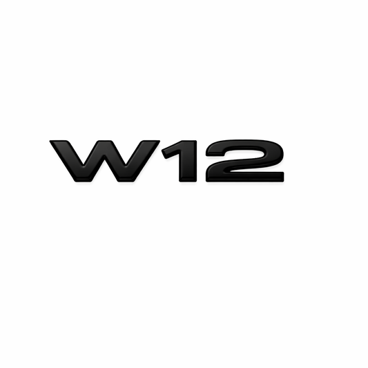W12 Siyah Bagaj Yazısı Audi Uyumlu