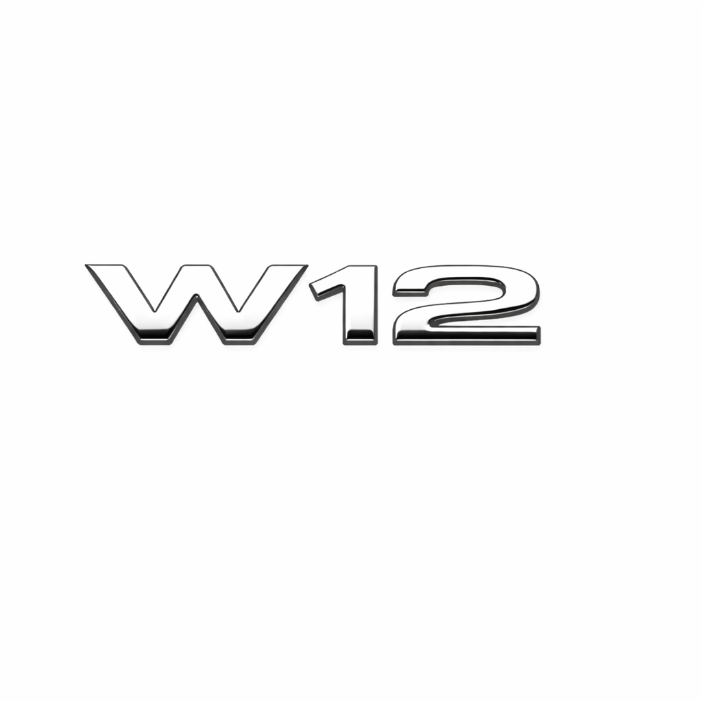 W12 Krom Bagaj Yazısı Audi Uyumlu