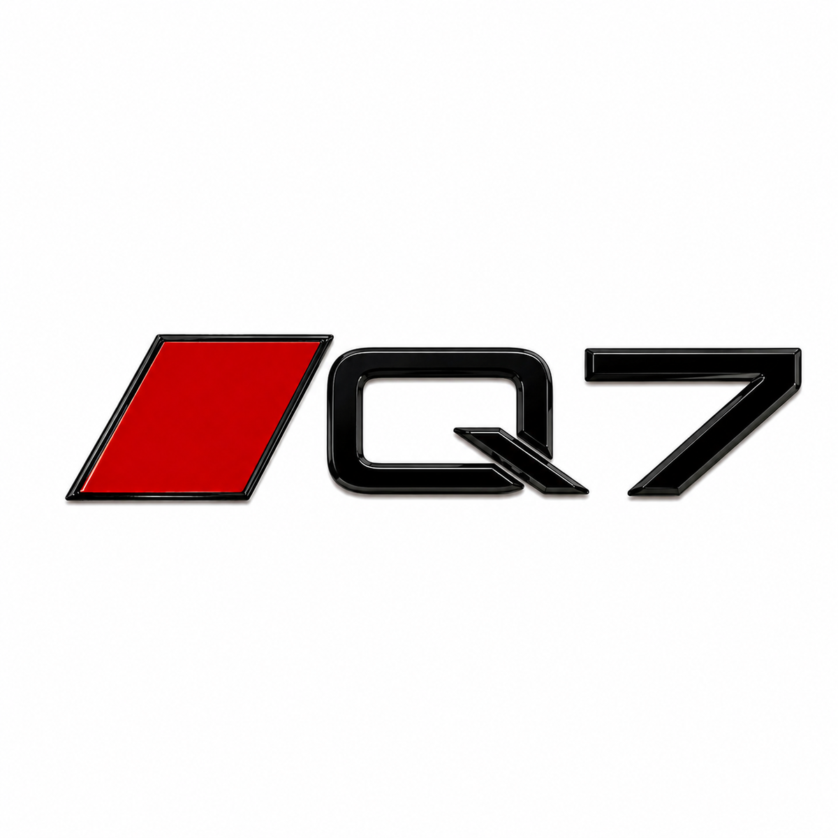 Q7 2024-2025, kırmızı bayraklı Siyah Kırmızı Bagaj Yazısı Audi Uyumlu