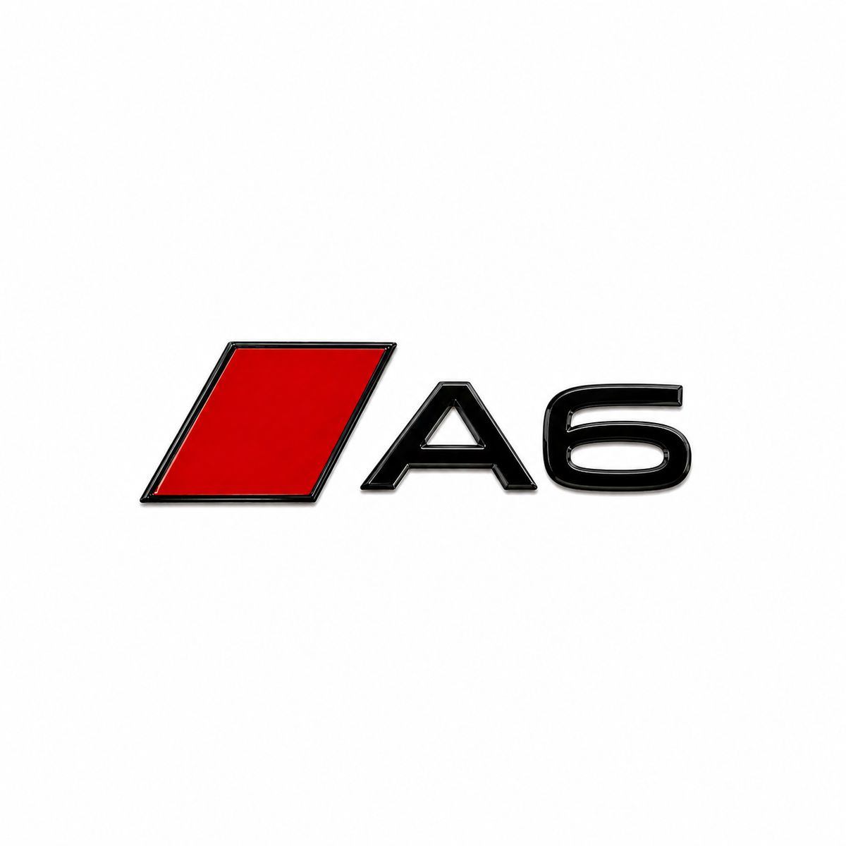 A6 Kırmızı bayraklı, 2024-2025 Siyah Kırmızı Bagaj Yazısı Audi Uyumlu