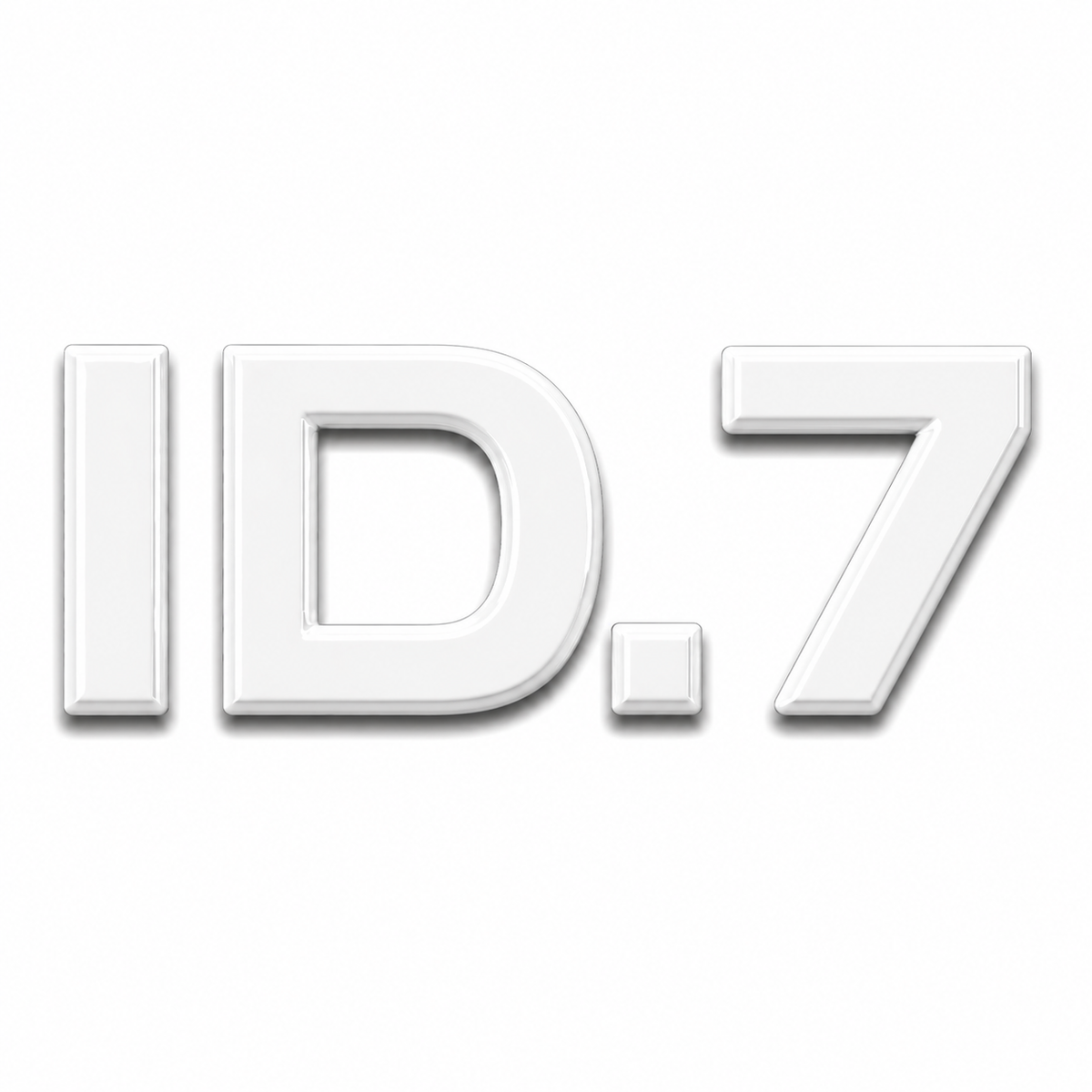 ID.7 Beyaz Bagaj Yazısı Audi Uyumlu