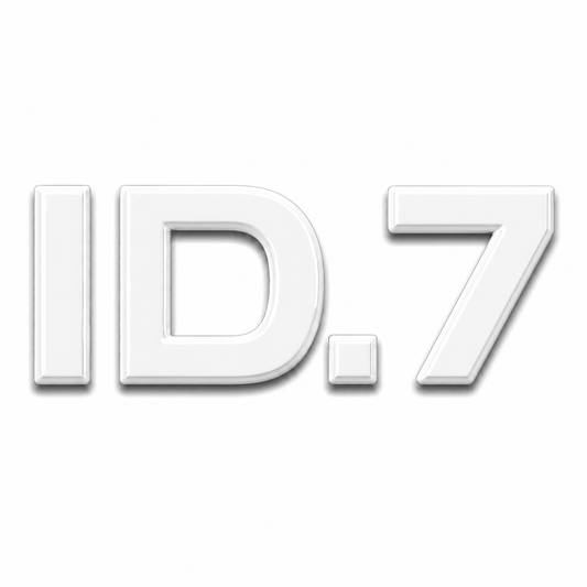 ID.7 Beyaz Bagaj Yazısı Audi Uyumlu