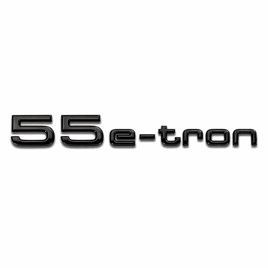 55 e-tron Siyah Bagaj Yazısı Audi Uyumlu